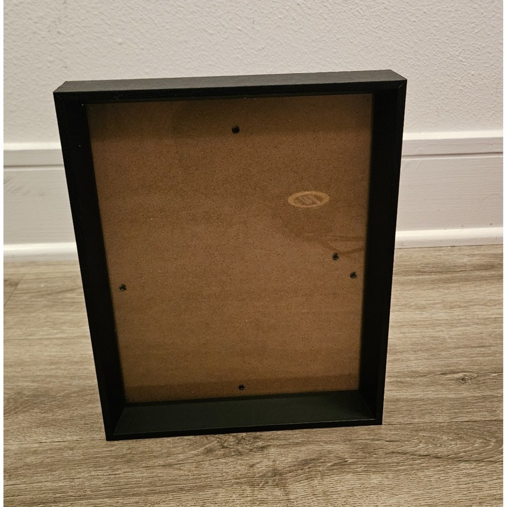Black Photo Frame Memory Box Shadow Box Display Case Glass Top 8x10